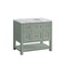 James Martin Vanities Breckenridge 36in Single Vanity, Smokey Celadon w/ 3 CM Carrara Marble Top 330-V36-SC-3CAR - alternate 7